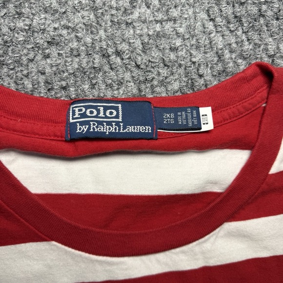 Polo Ralph Lauren Striped Pocket T-Shirt Multicolor Red/White/Blue Mens Size 2XB - Picture 4 of 5
